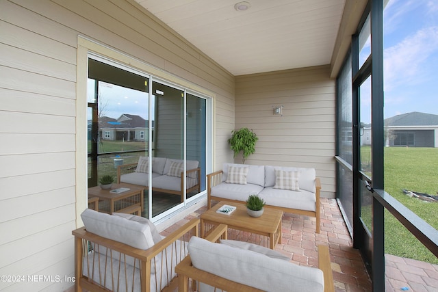 view of sunroom