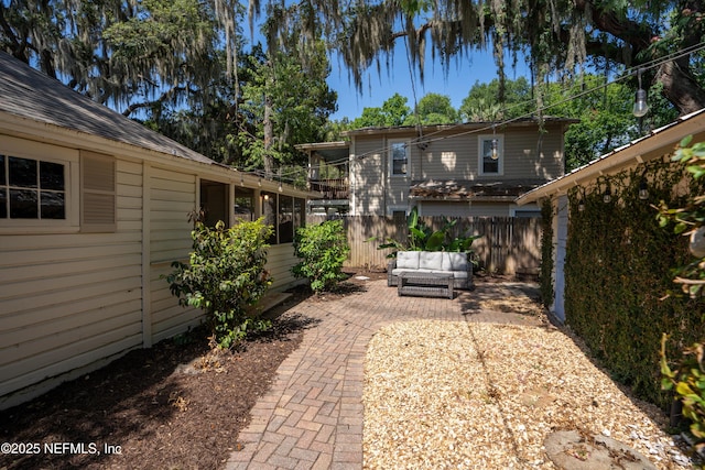 exterior space with a patio and an outdoor hangout area