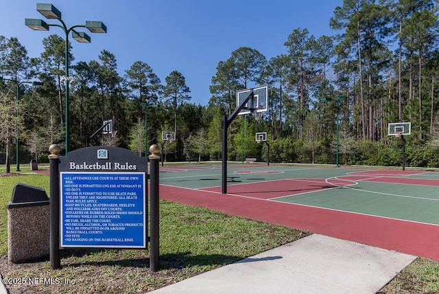 view of basketball court