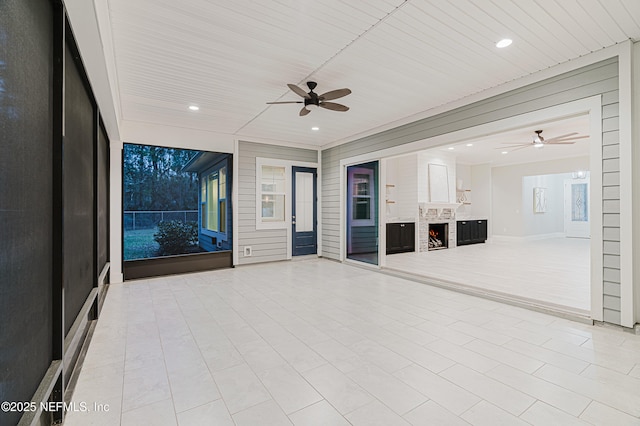 1351 Weaver Glen Rd, Jacksonville, FL 32223 - interior space with a ceiling fan and recessed lighting