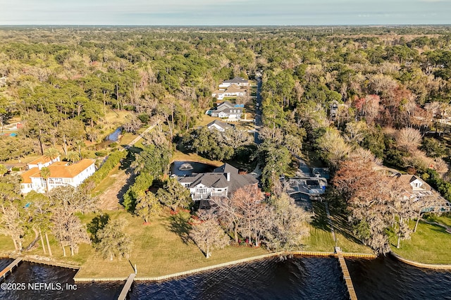 1351 Weaver Glen Rd, Jacksonville, FL 32223 - birds eye view of property with a water view and a view of trees