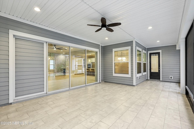 1351 Weaver Glen Rd, Jacksonville, FL 32223 - view of patio / terrace featuring a ceiling fan