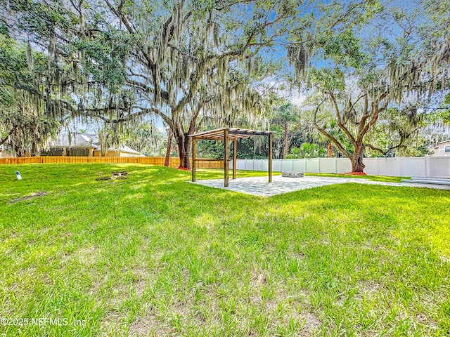 view of yard featuring a patio area