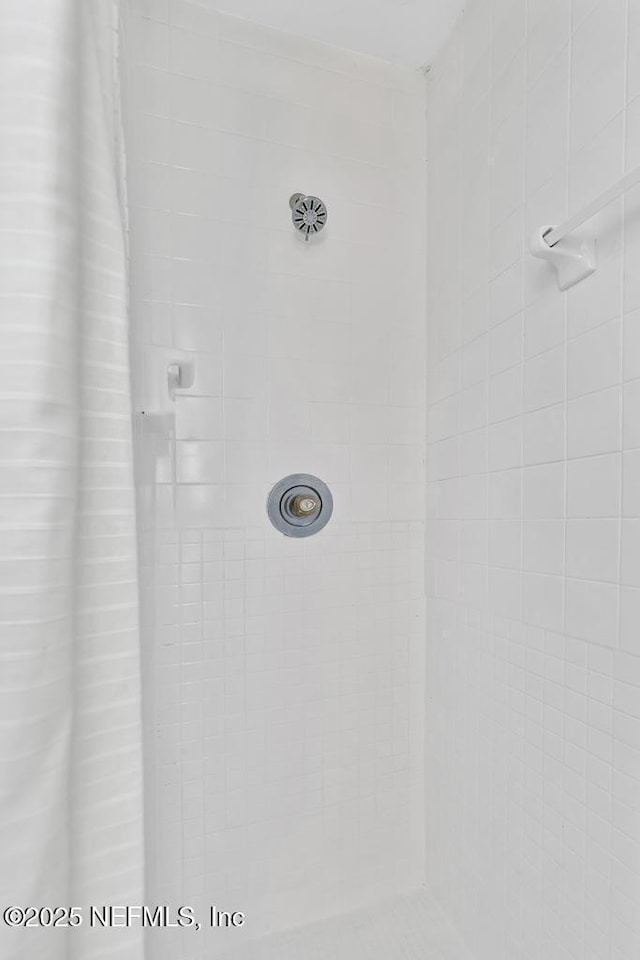 room details with a tile shower