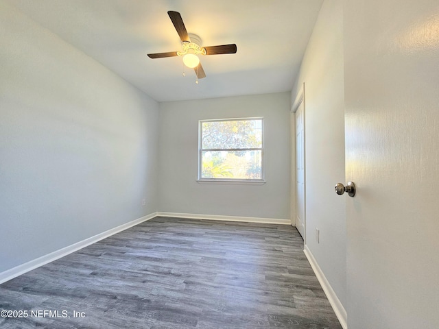 2434 Leonid Rd, Jacksonville, FL 32218 - empty room with ceiling fan and dark hardwood / wood-style floors