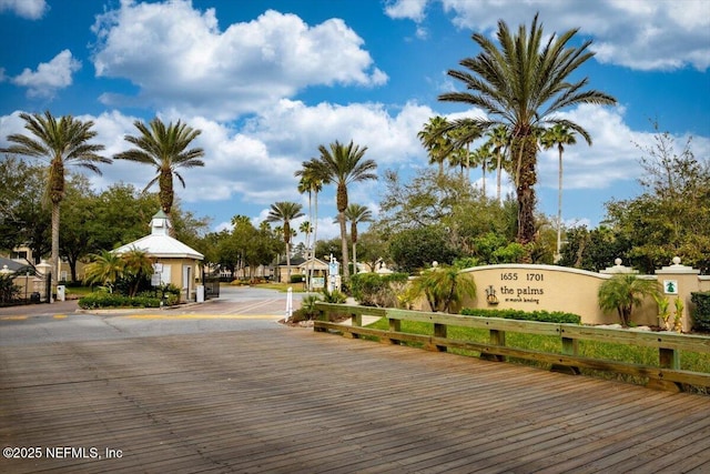 view of community sign