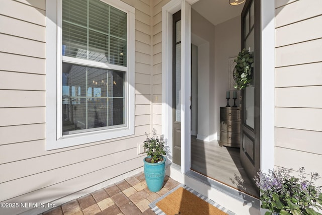 view of doorway to property