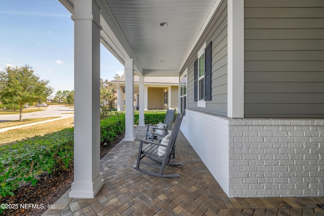 view of patio with covered porch