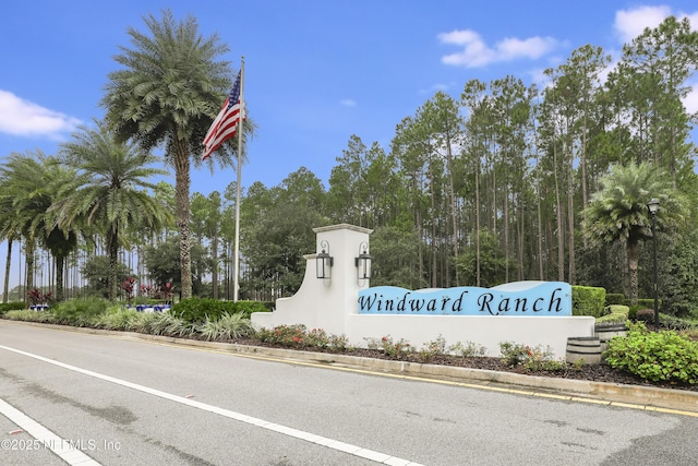 view of community sign