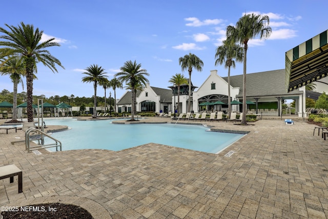 view of pool with a patio