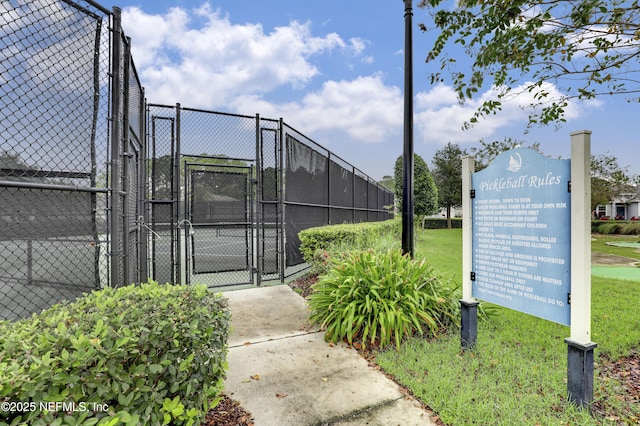 view of sport court