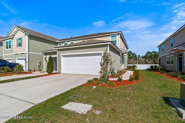 view of front facade with a front lawn