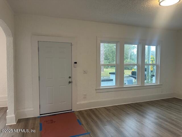 939 Jasmine Pl, Jacksonville, FL 32205 - foyer featuring wood-type flooring and a textured ceiling