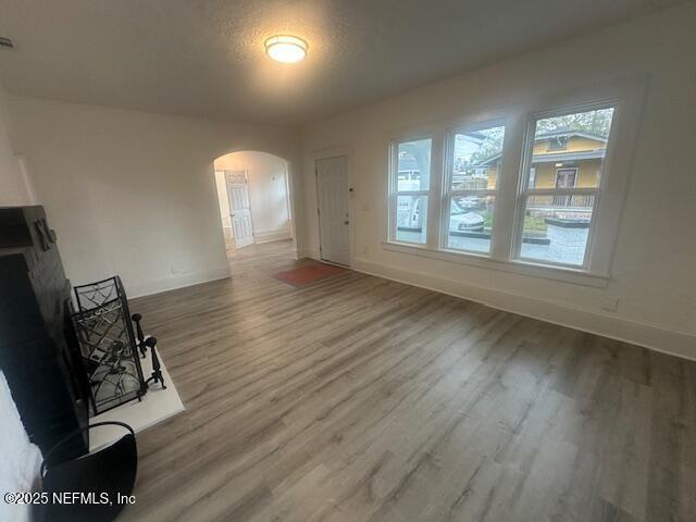 939 Jasmine Pl, Jacksonville, FL 32205 - interior space with hardwood / wood-style flooring and a textured ceiling