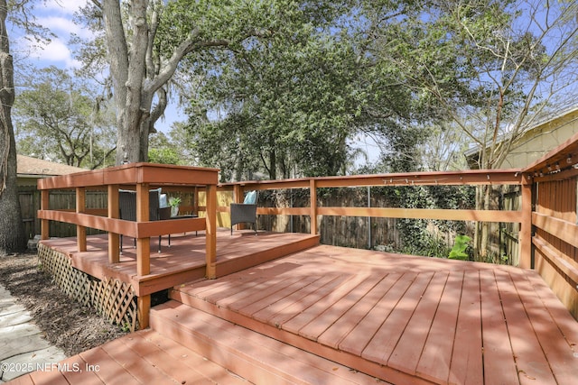 view of wooden deck