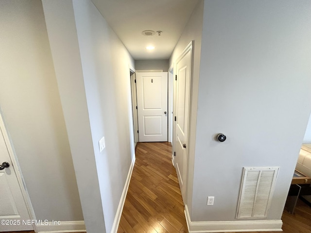 hall featuring hardwood / wood-style flooring