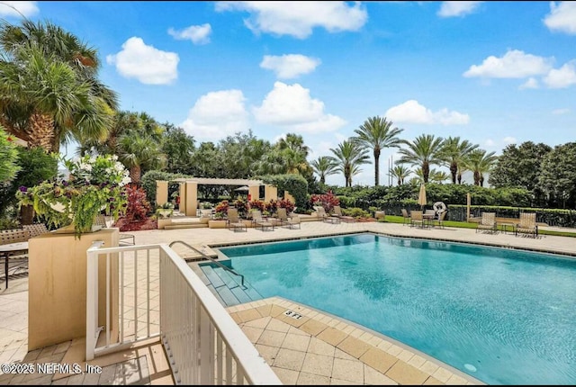 view of pool with a patio area