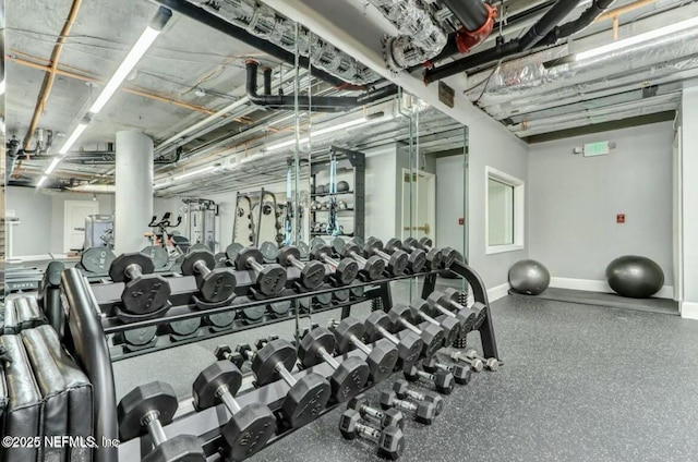 view of exercise room