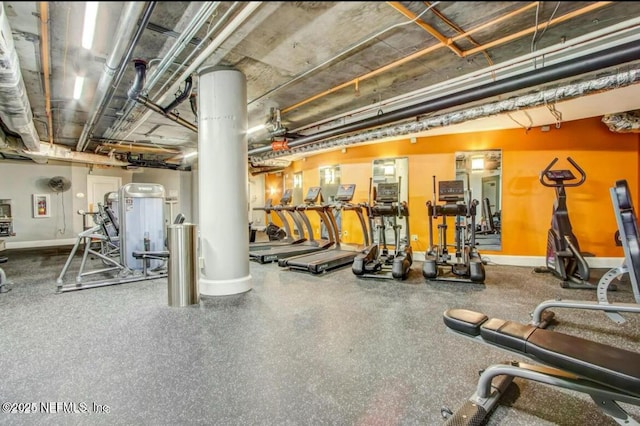 view of exercise room