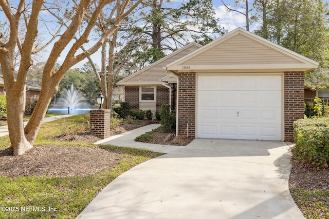 ranch-style home with a garage