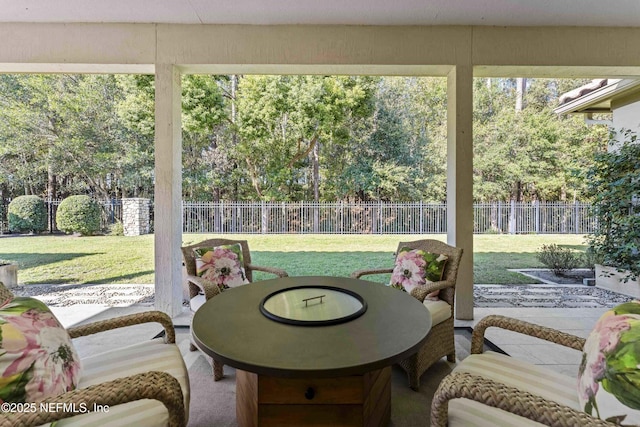 view of sunroom