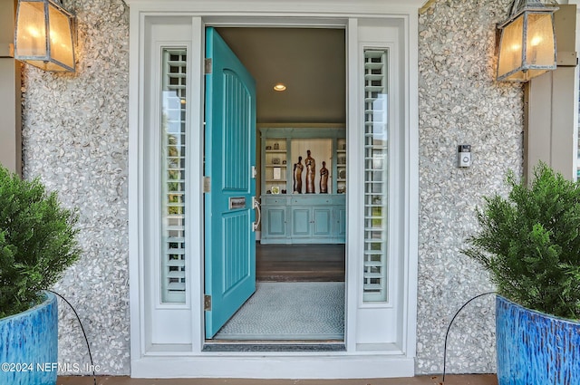 view of doorway to property