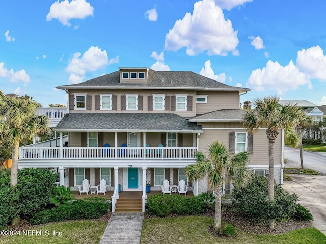 view of front of home with covered porch