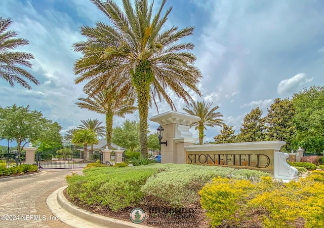 view of community sign