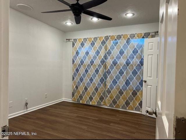 816 Middleton Rd, Jacksonville, FL 32211 - spare room featuring a ceiling fan, dark wood-style flooring, and recessed lighting