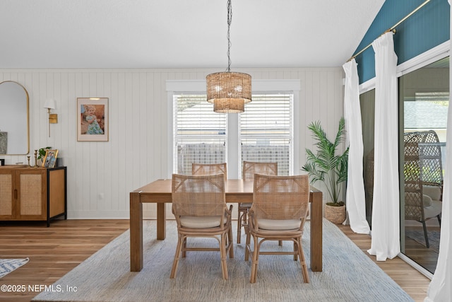 dining area featuring hardwood / wood-style flooring