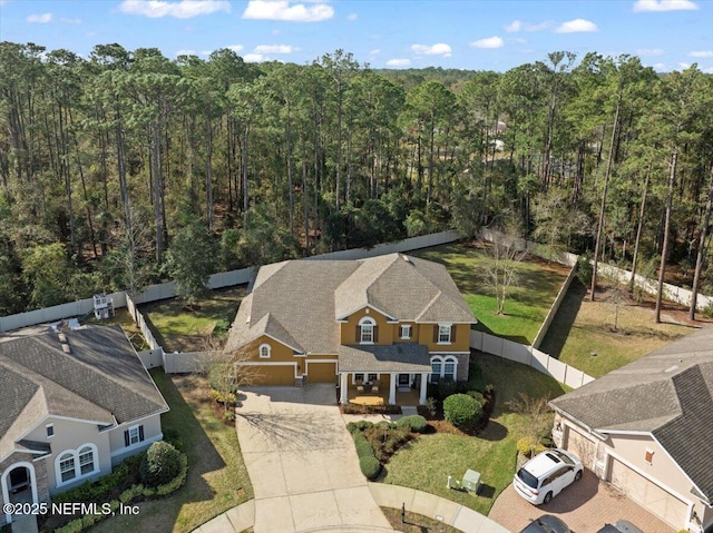 birds eye view of property