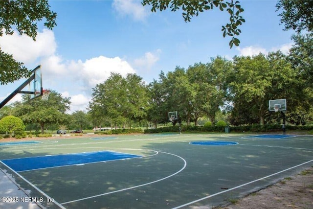 view of basketball court with community basketball court