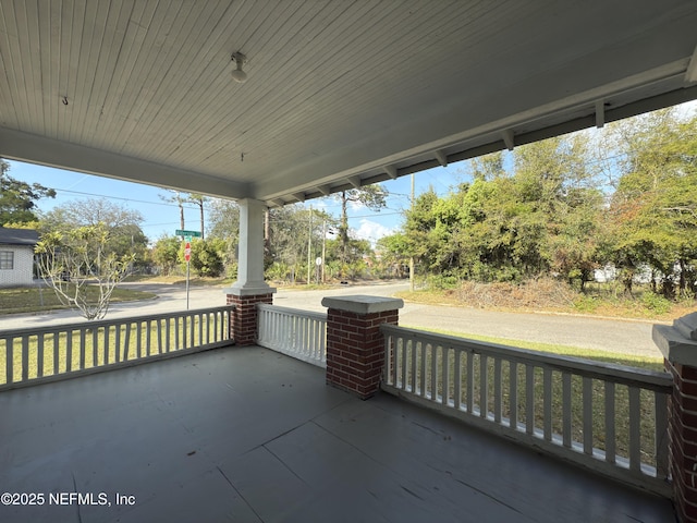 6624 Avalon St, Jacksonville, FL 32208 - view of patio / terrace featuring covered porch
