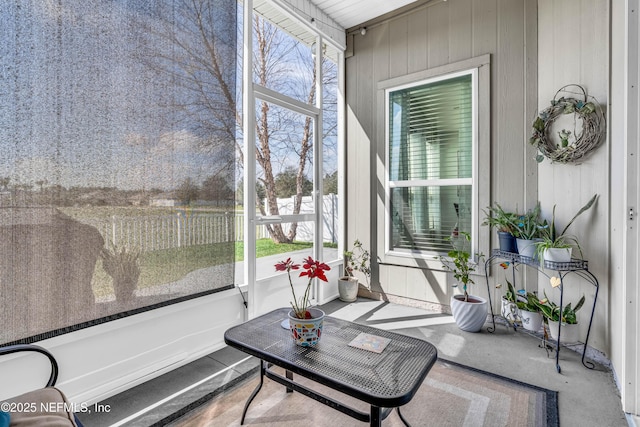 view of sunroom / solarium