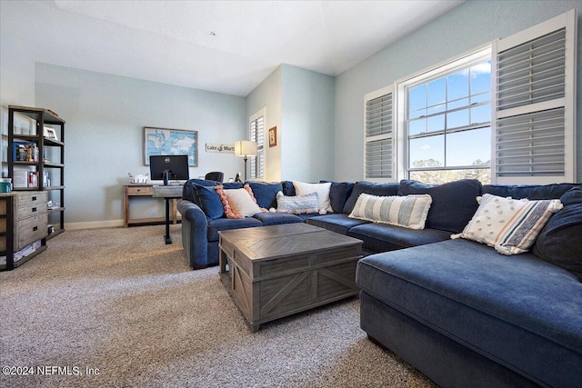 view of carpeted living room