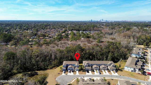 drone / aerial view featuring a residential view