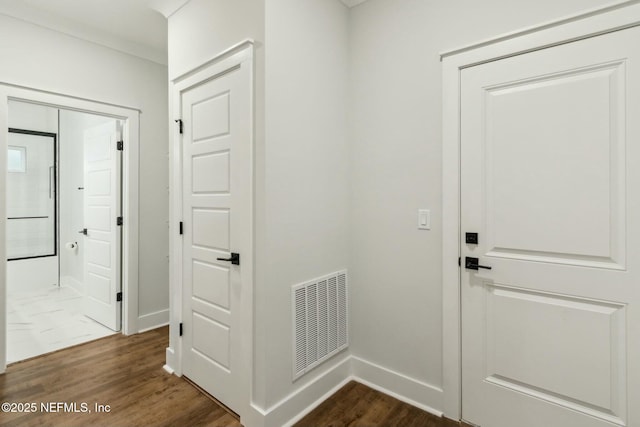 85158 Southern Creek Blvd, Fernandina Beach, FL 32034 - doorway with dark hardwood / wood-style flooring