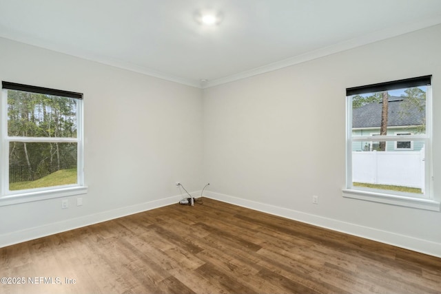 85158 Southern Creek Blvd, Fernandina Beach, FL 32034 - spare room with hardwood / wood-style flooring and crown molding