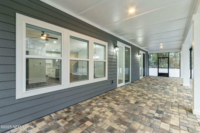 85158 Southern Creek Blvd, Fernandina Beach, FL 32034 - unfurnished sunroom with ceiling fan