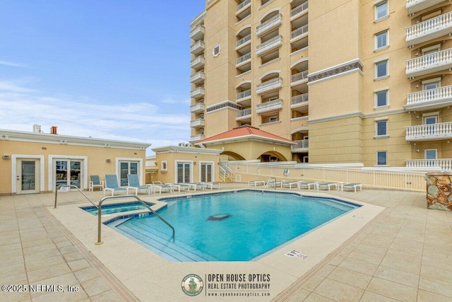 view of pool with a patio area