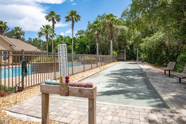 view of property's community with a swimming pool