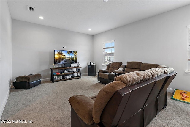 view of carpeted living room