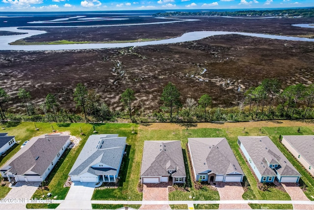 aerial view with a residential view