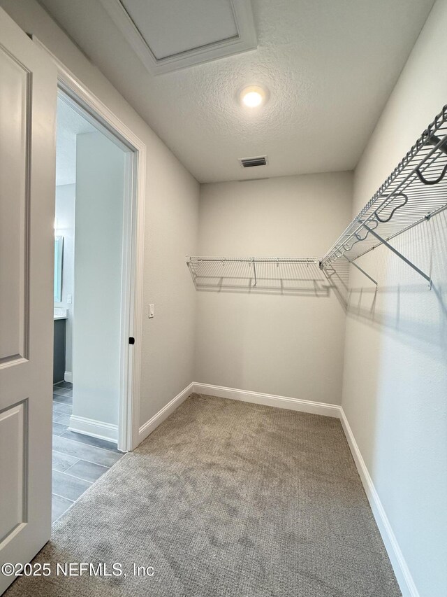 15 Wimbledon Way, Palm Coast, FL 32164 - spacious closet with visible vents, attic access, and carpet flooring