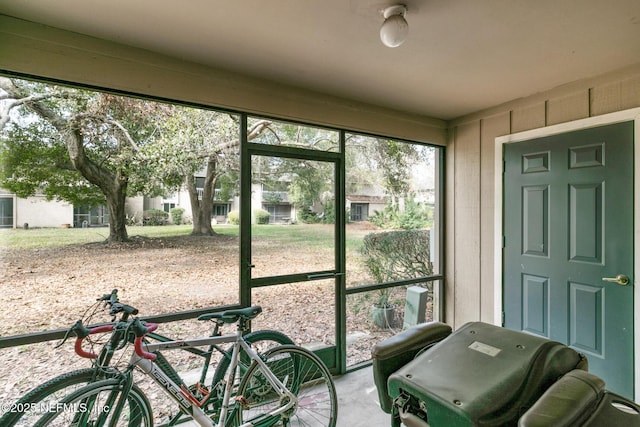 view of sunroom / solarium