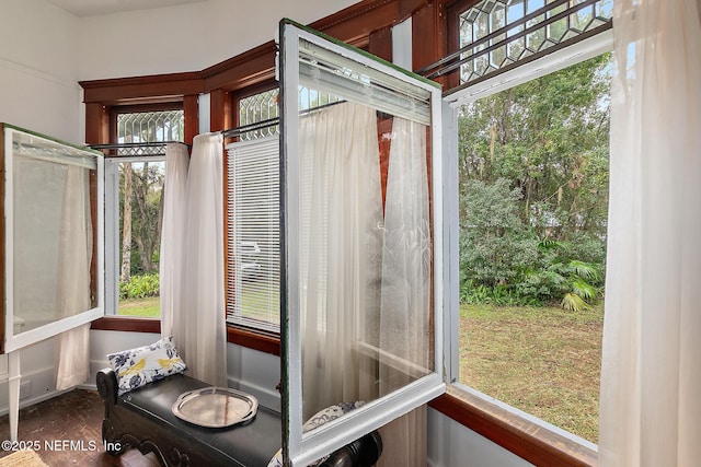 view of sunroom