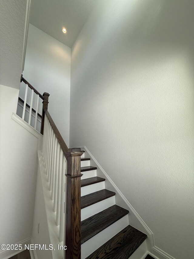 stairway with recessed lighting