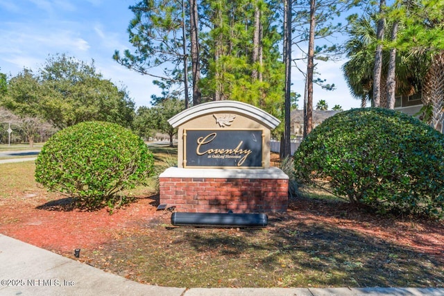 view of community sign