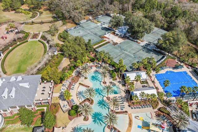 birds eye view of property