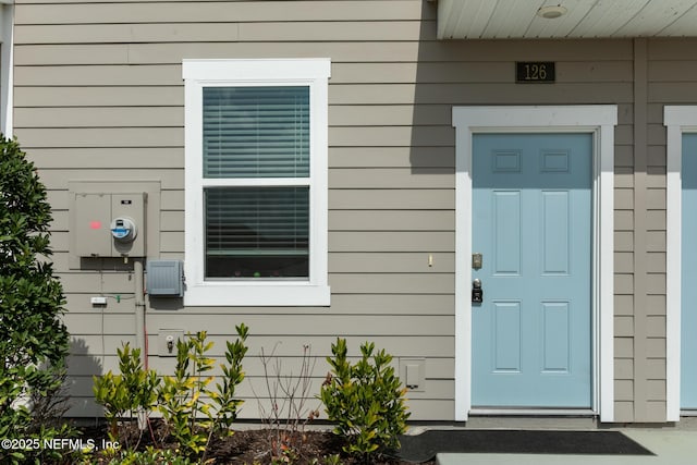 view of doorway to property